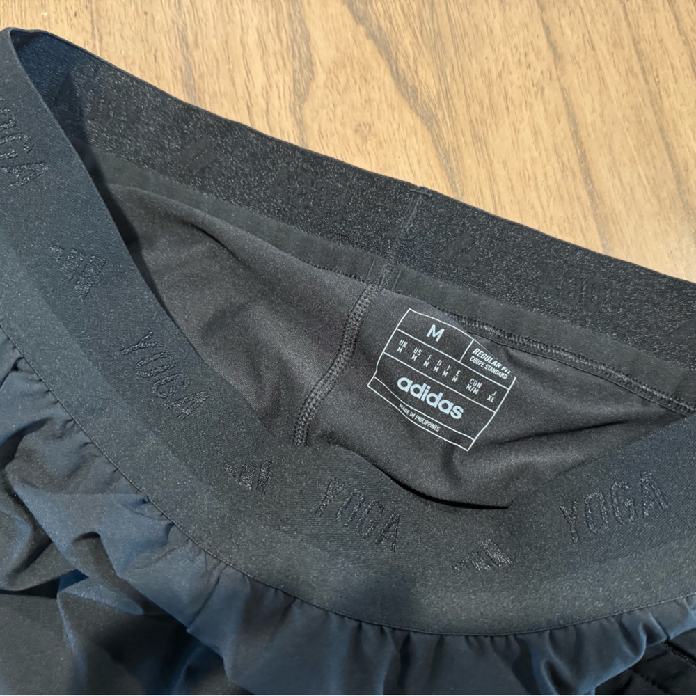 Adidas Black Lined Yoga Shorts M